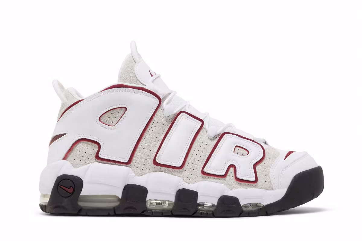Nike Air More Uptempo White Team Red, view 2