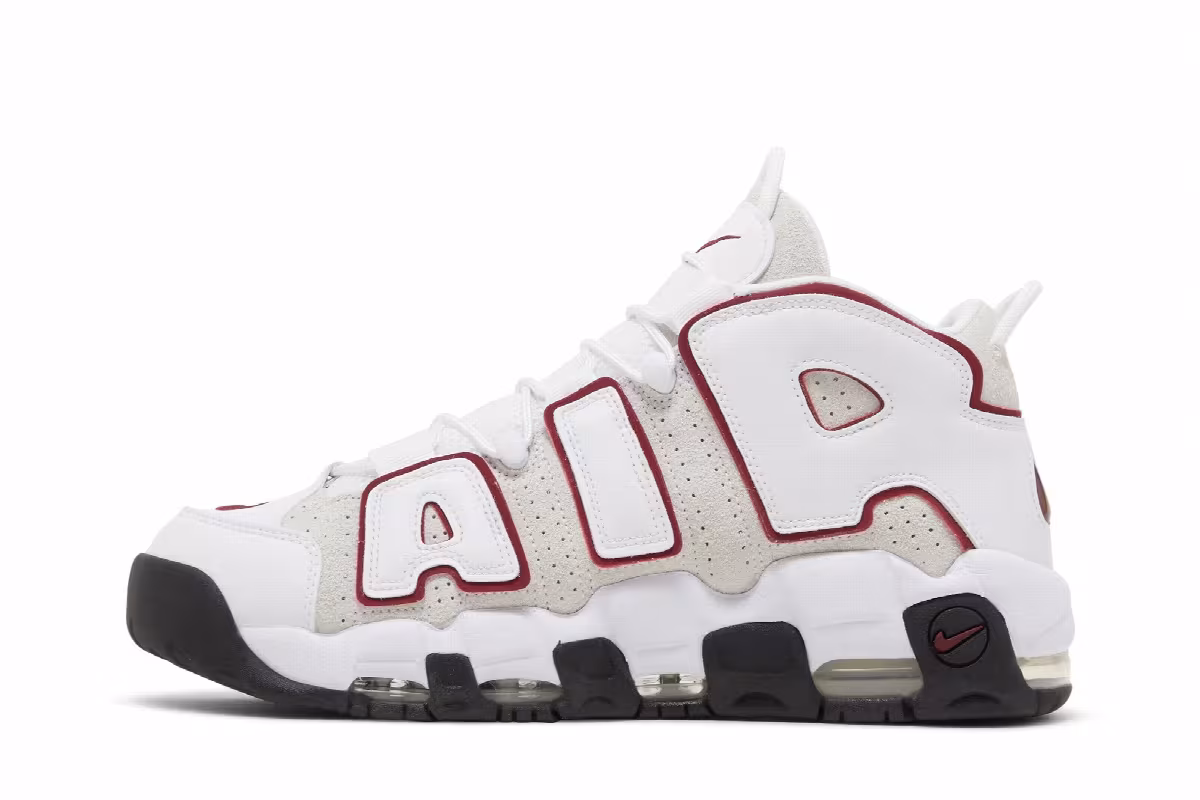 Nike Air More Uptempo White Team Red, view 4