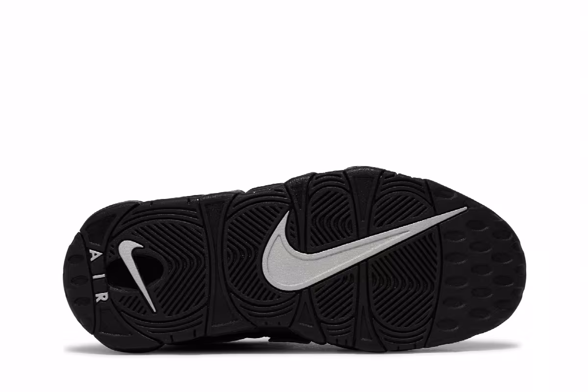 Nike Women's Air More Uptempo Black Metallic Silver, view 5