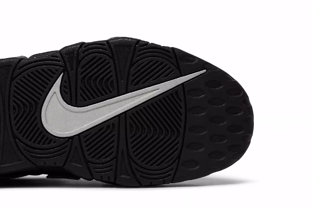 Nike Women's Air More Uptempo Black Metallic Silver, view 6