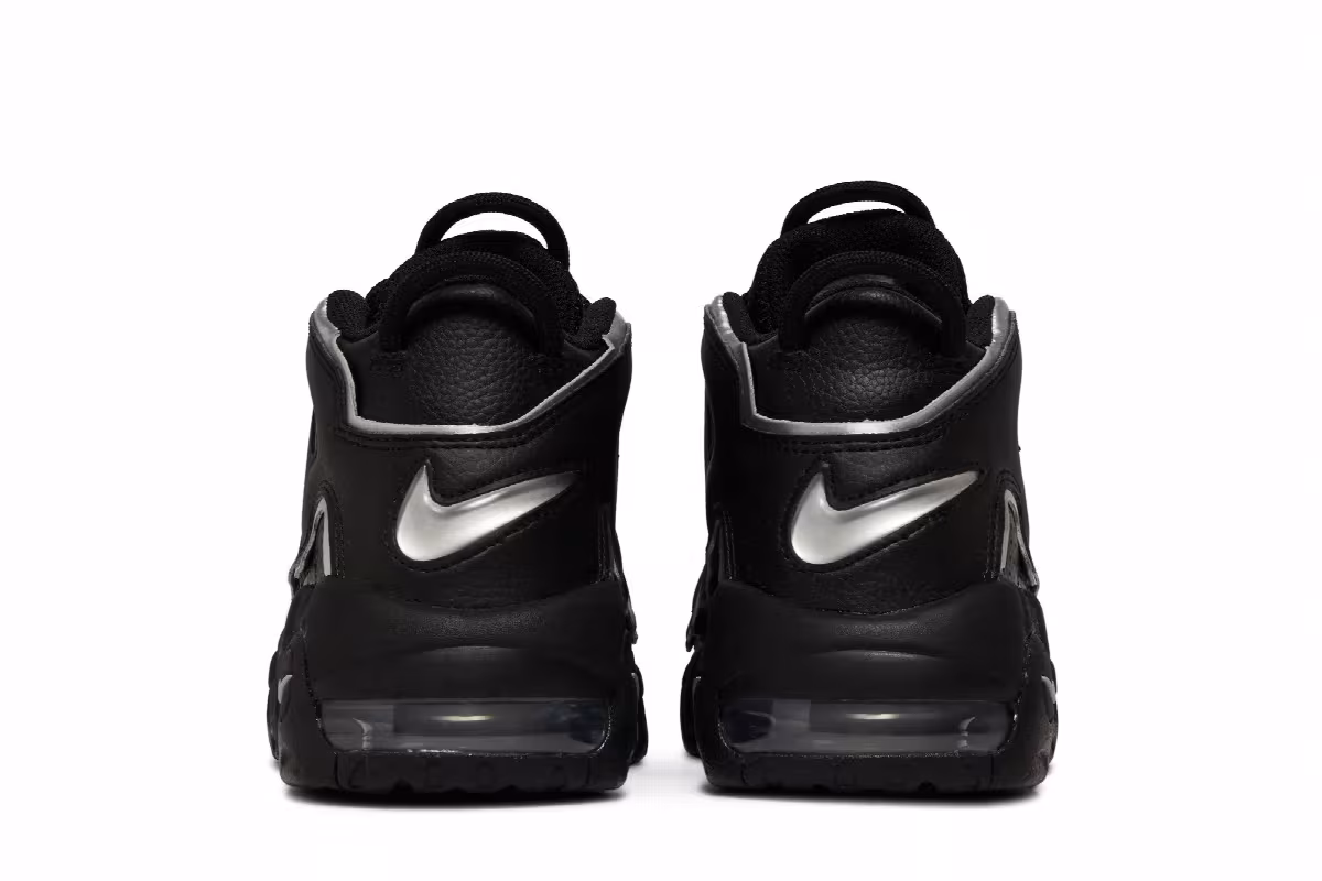 Nike Women's Air More Uptempo Black Metallic Silver, view 7