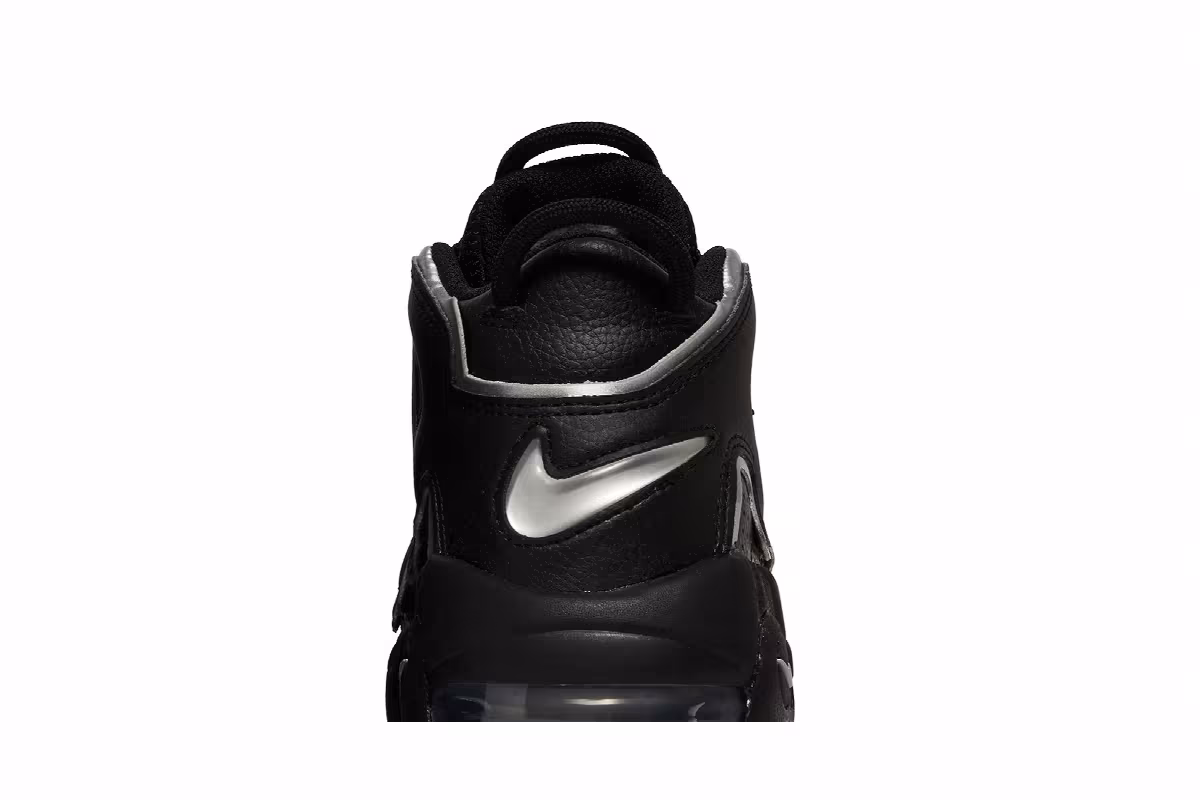 Nike Women's Air More Uptempo Black Metallic Silver, view 8
