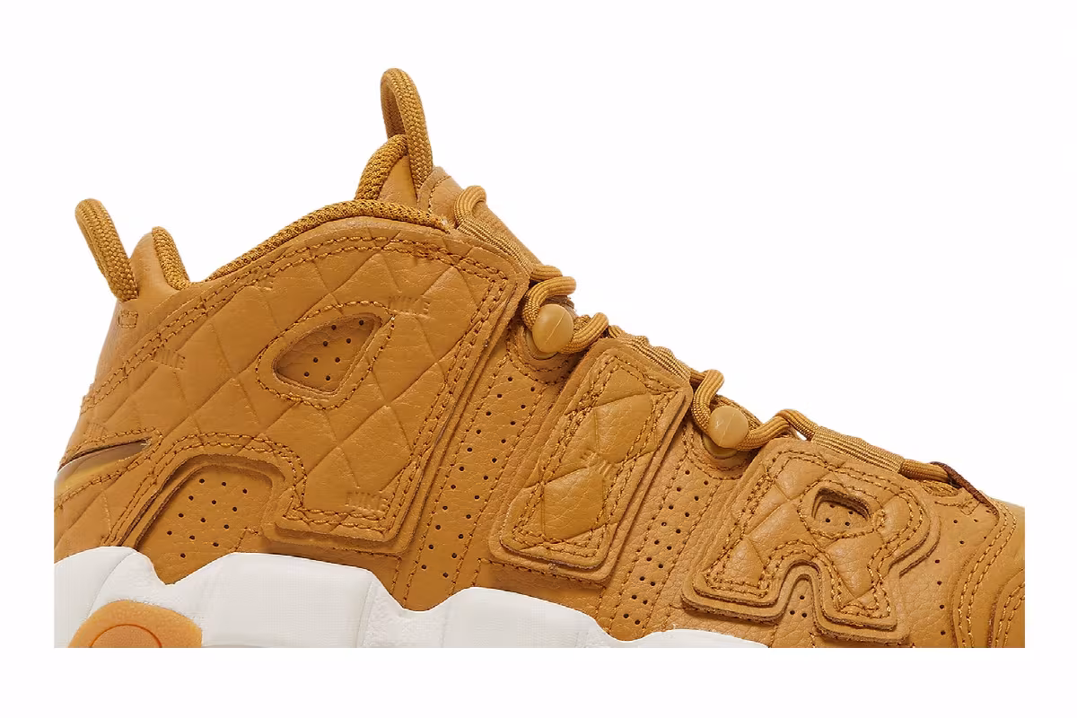 Nike Women's Air More Uptempo Quilted Wheat, view 3