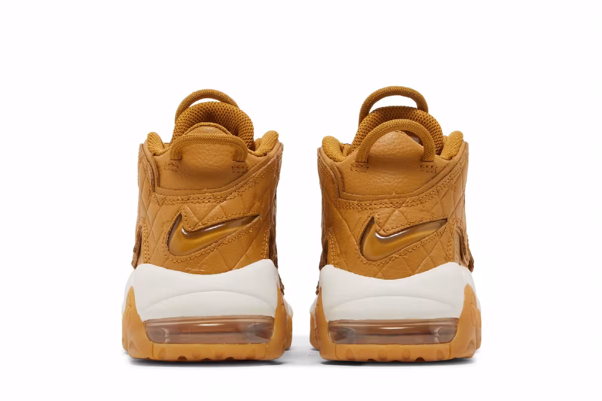 Nike Women's Air More Uptempo Quilted Wheat, view 7