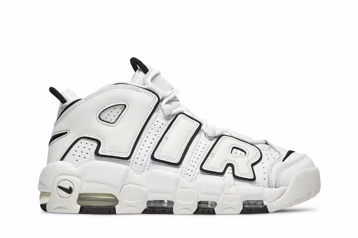 Nike Women's Air More Uptempo White Black, view 2
