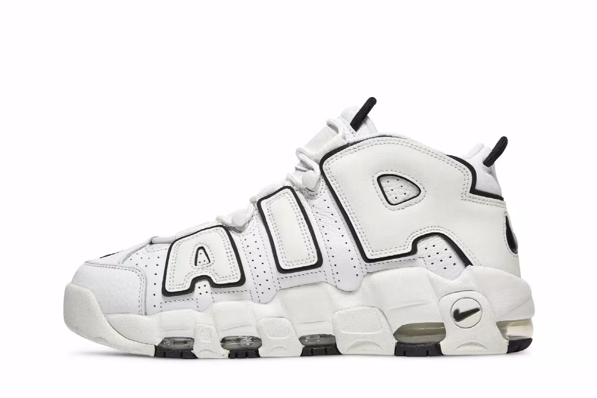 Nike Women's Air More Uptempo White Black, view 4
