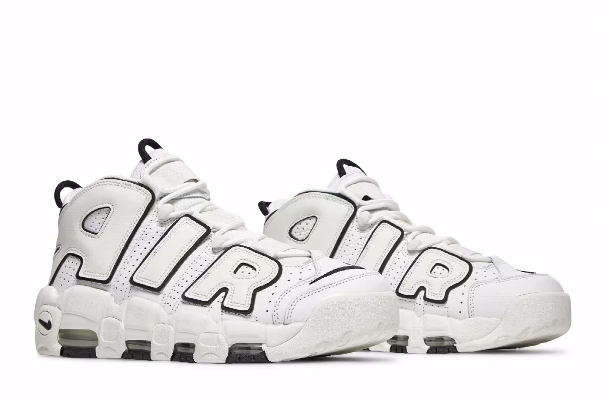 Nike Women's Air More Uptempo White Black, view 9