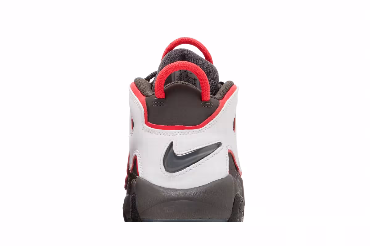 Nike Air More Uptempo GS Medium Ash Siren Red White, view 8