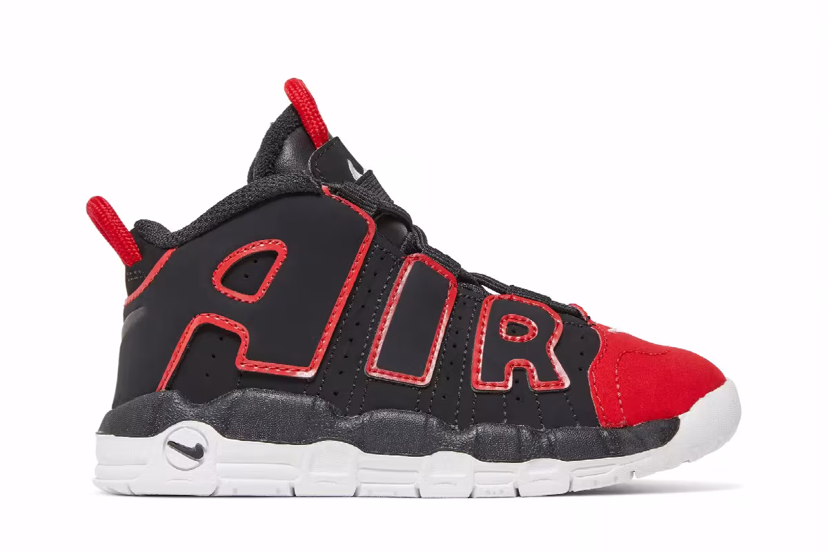 Nike Air More Uptempo TD Red Toe, view 2