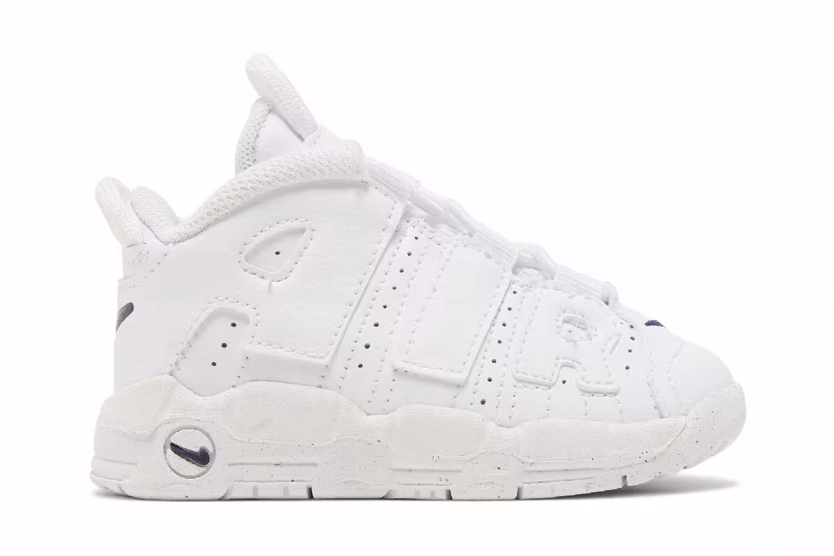Nike Air More Uptempo TD White Midnight Navy, view 2