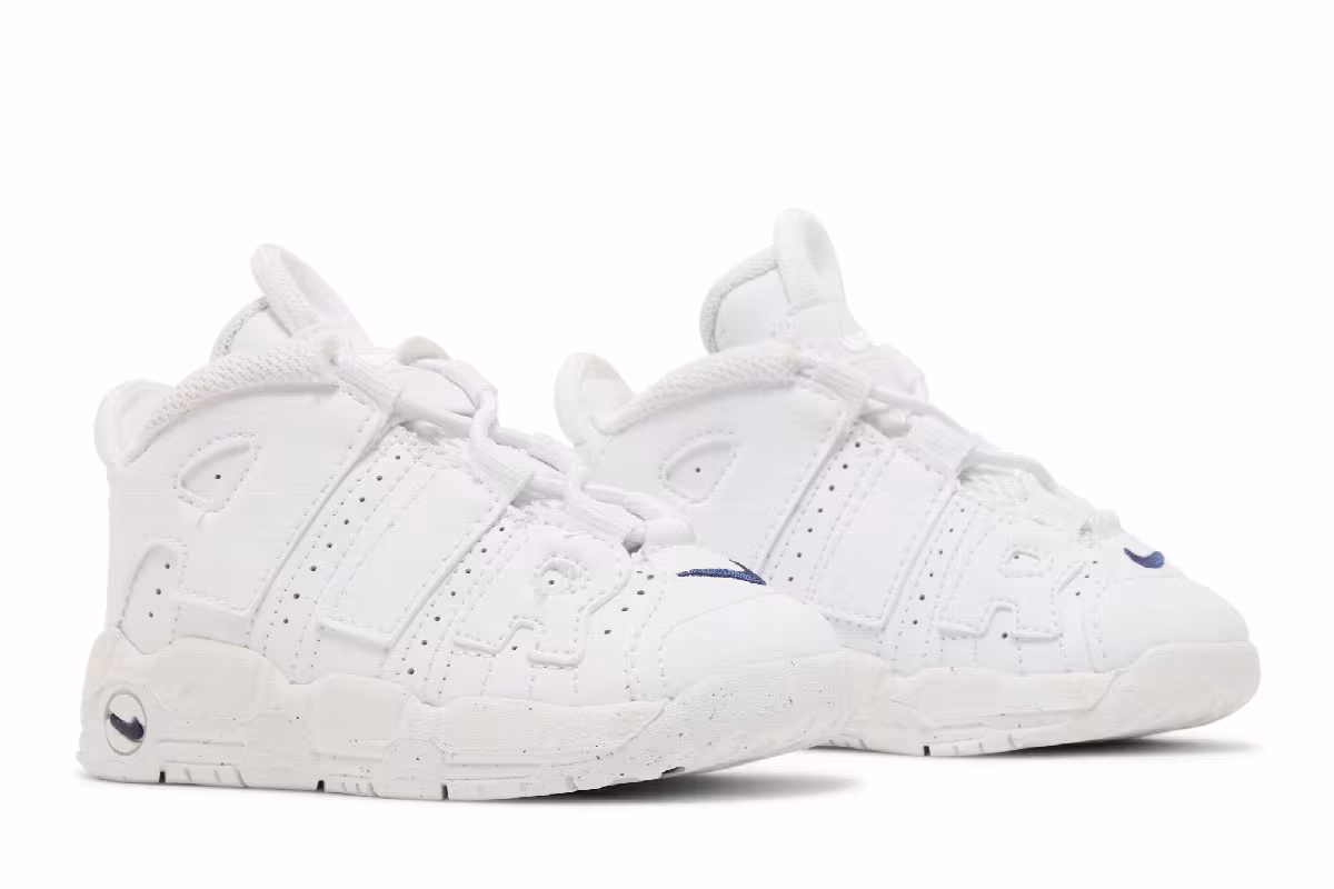 Nike Air More Uptempo TD White Midnight Navy, view 9