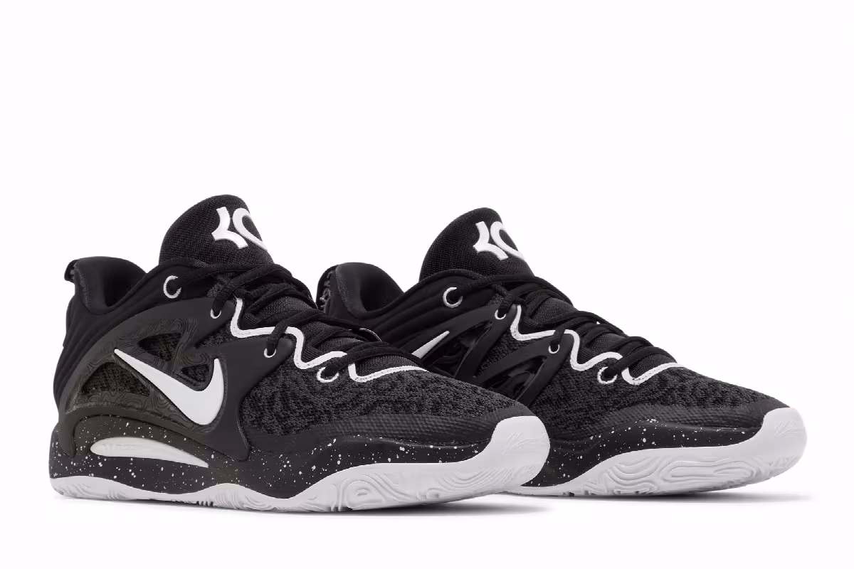 Nike KD 15 TB Black White Speckled, view 9