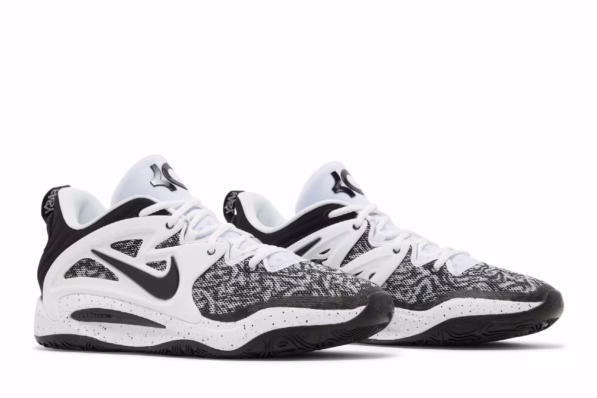 Nike KD 15 TB White Black Speckled, view 9