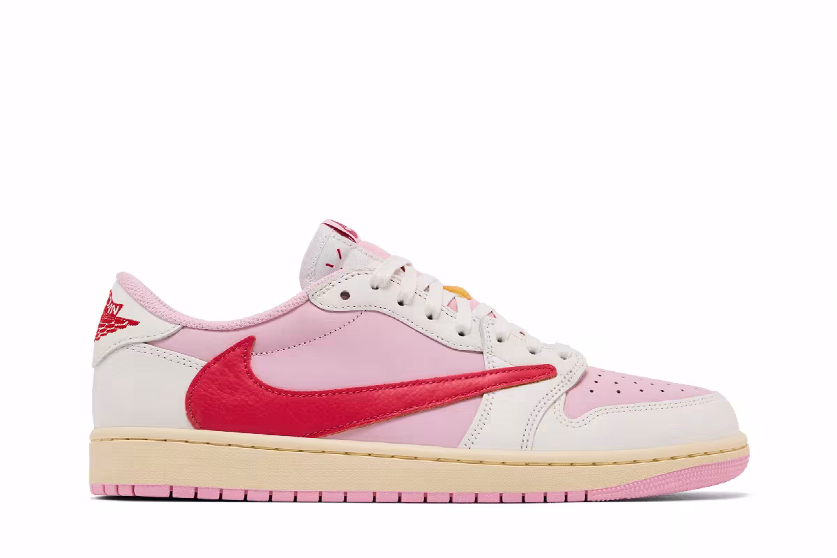 Travis Scott x Air Jordan 1 Low OG Sail Tropical Pink, view 2