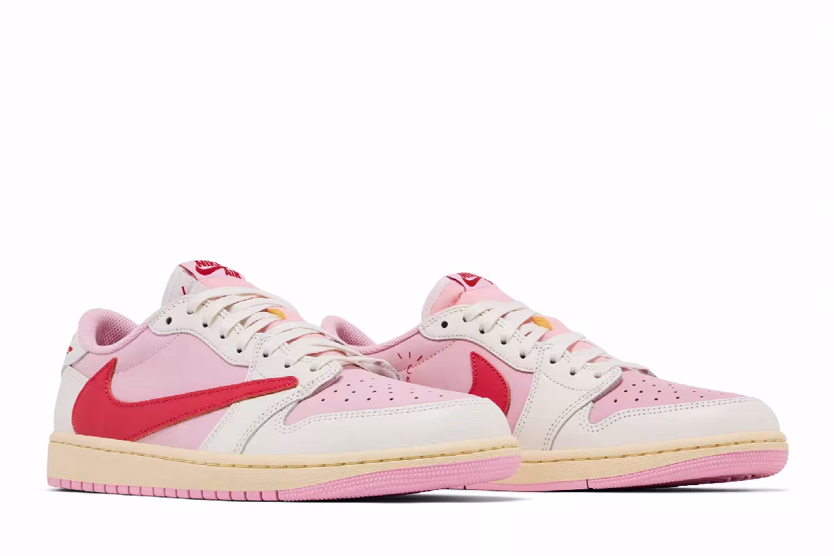 Travis Scott x Air Jordan 1 Low OG Sail Tropical Pink, view 9