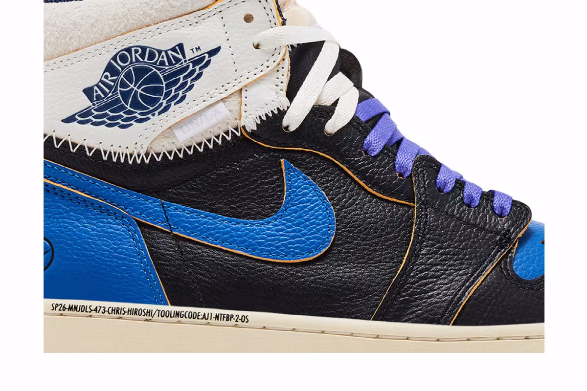 Fragment Design x Union LA x Air Jordan 1 High OG Sport Royal, view 3