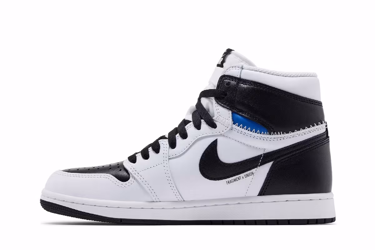 Fragment Design x Union LA x Air Jordan 1 High OG SP White Black, view 4