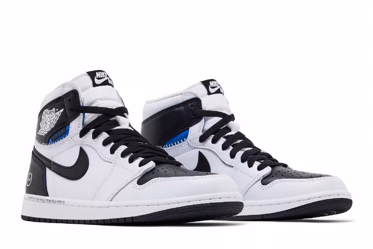 Fragment Design x Union LA x Air Jordan 1 High OG SP White Black, view 9