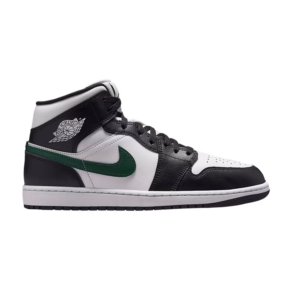 Air Jordan 1 Mid Black Gorge Green Summit White