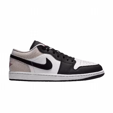 Air Jordan 1 Low SE 'Black White Light Orewood Brown Team Red'