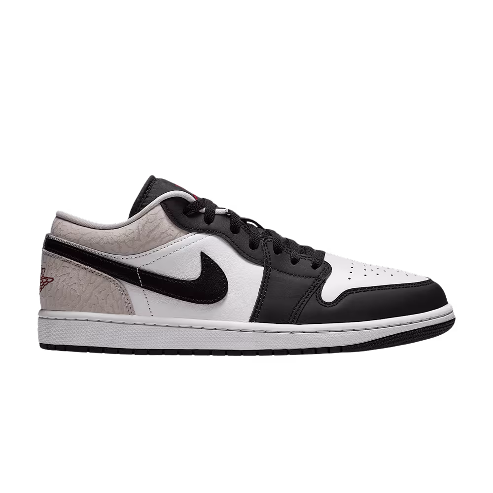 Air Jordan 1 Low SE Black White Light Orewood Brown Team Red