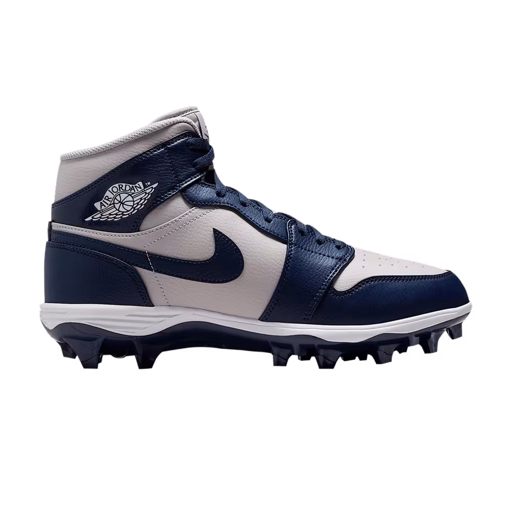 Air Jordan 1 Mid Wolf Grey White College Navy