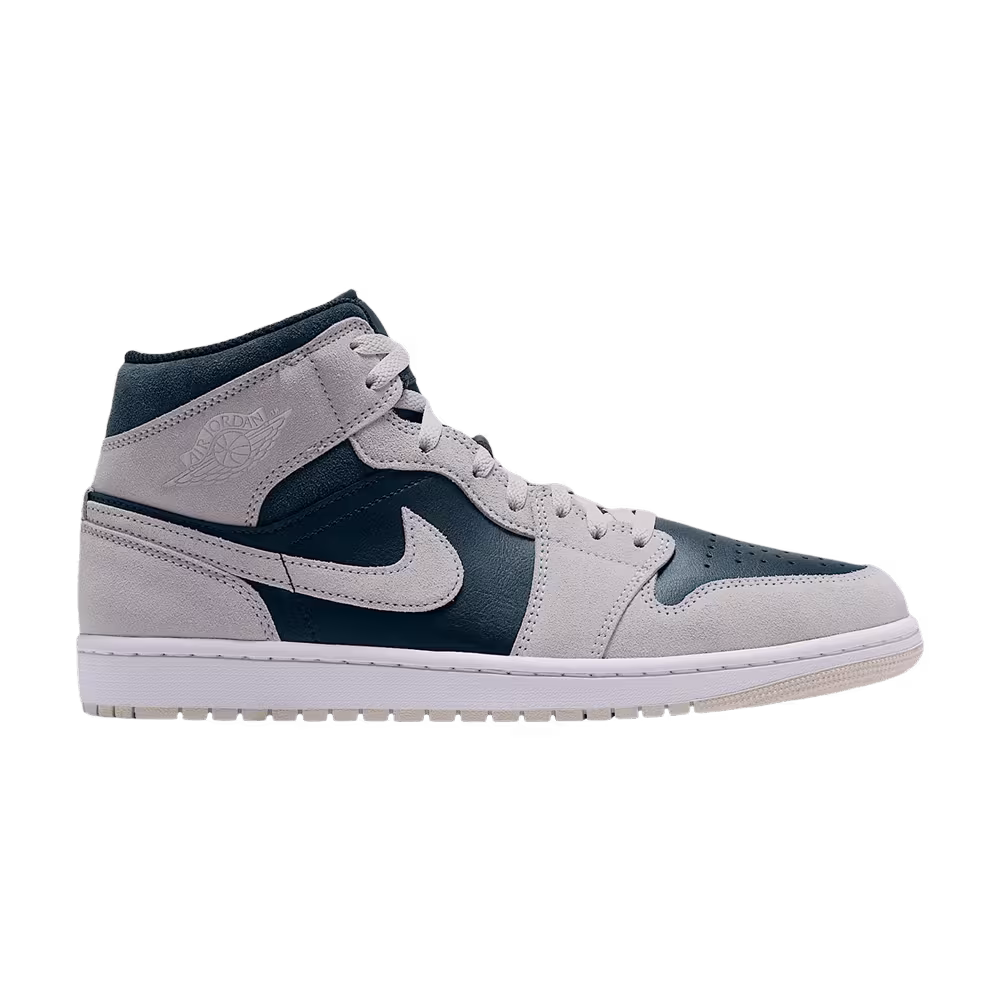 Air Jordan 1 Mid Light Orewood Brown Midnight Spruce White Pale Ivory