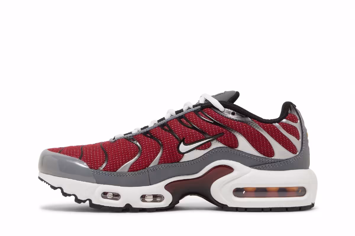 Nike Air Max Plus GS Team Red Cool Grey, view 4