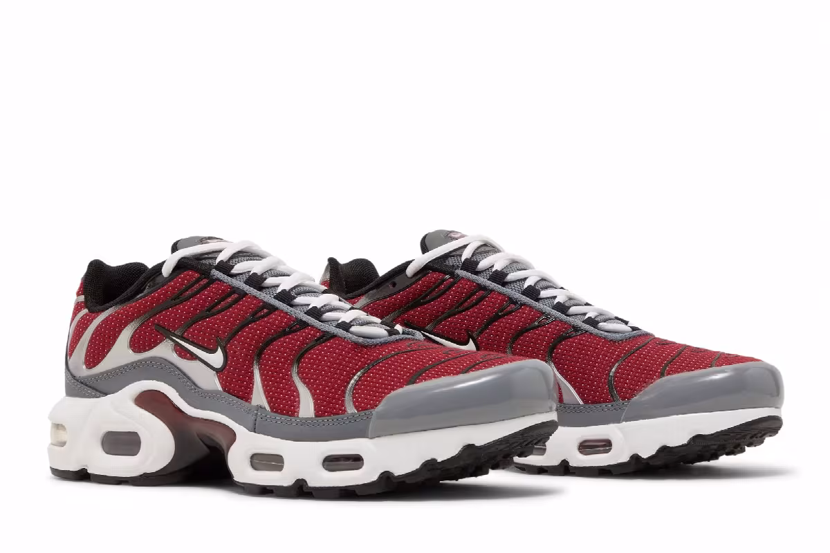 Nike Air Max Plus GS Team Red Cool Grey, view 9