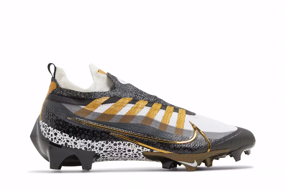 Nike Vapor Edge Elite 360 Flyknit Black Metallic Gold, view 2