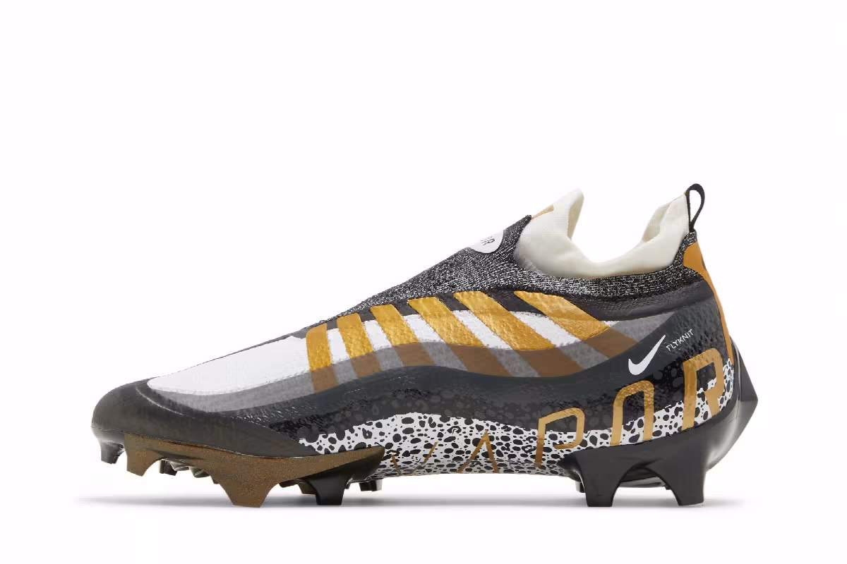 Nike Vapor Edge Elite 360 Flyknit Black Metallic Gold, view 4
