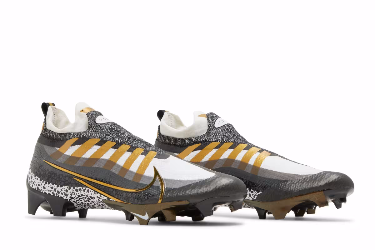 Nike Vapor Edge Elite 360 Flyknit Black Metallic Gold, view 9
