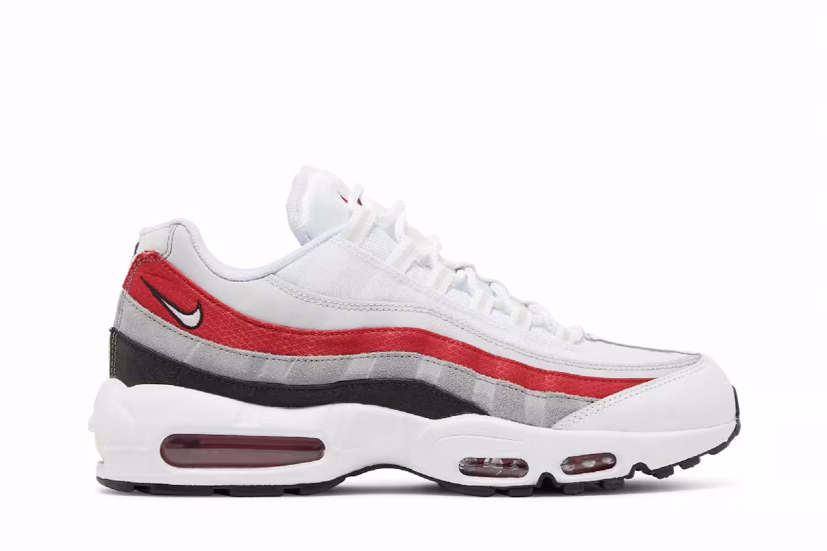 Nike Air Max 95 White Varsity Red, view 2