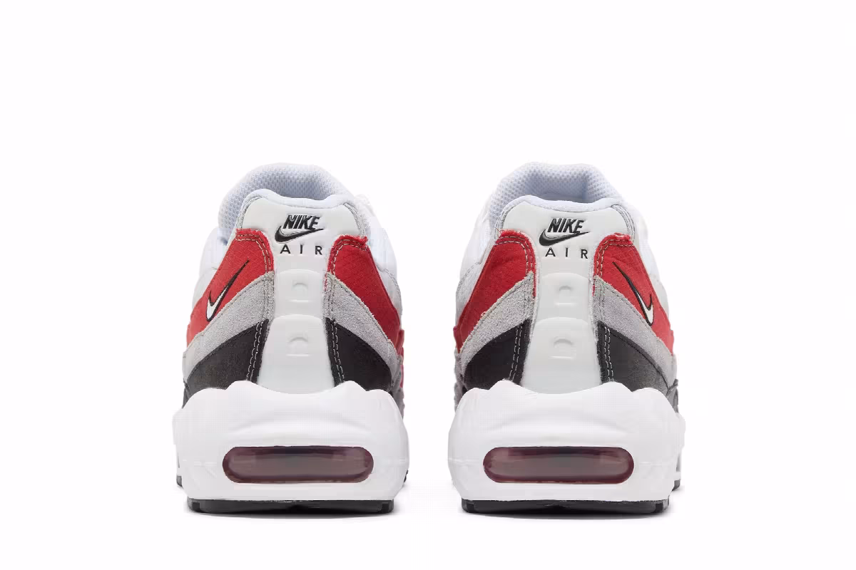 Nike Air Max 95 White Varsity Red, view 7