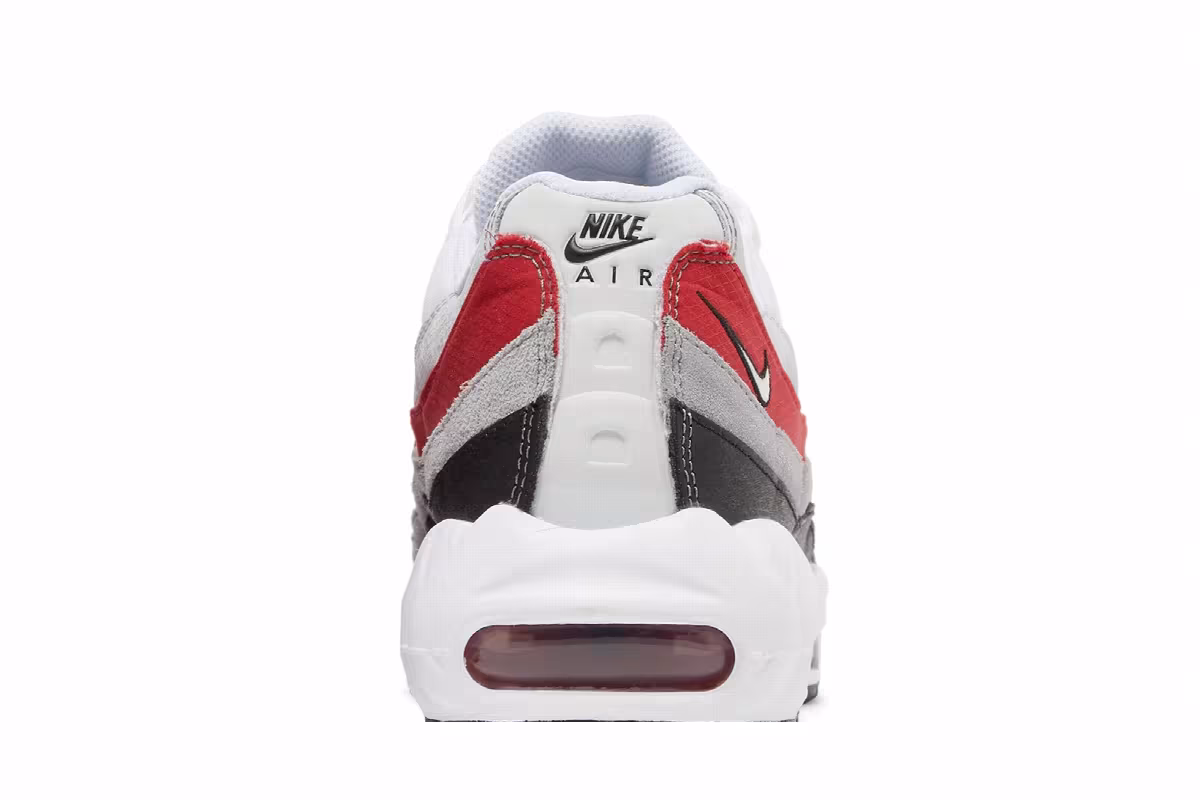 Nike Air Max 95 White Varsity Red, view 8