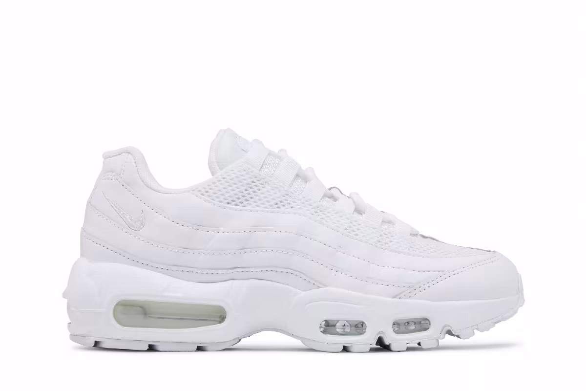 Nike Women's Air Max 95 Next Nature Triple White, view 2