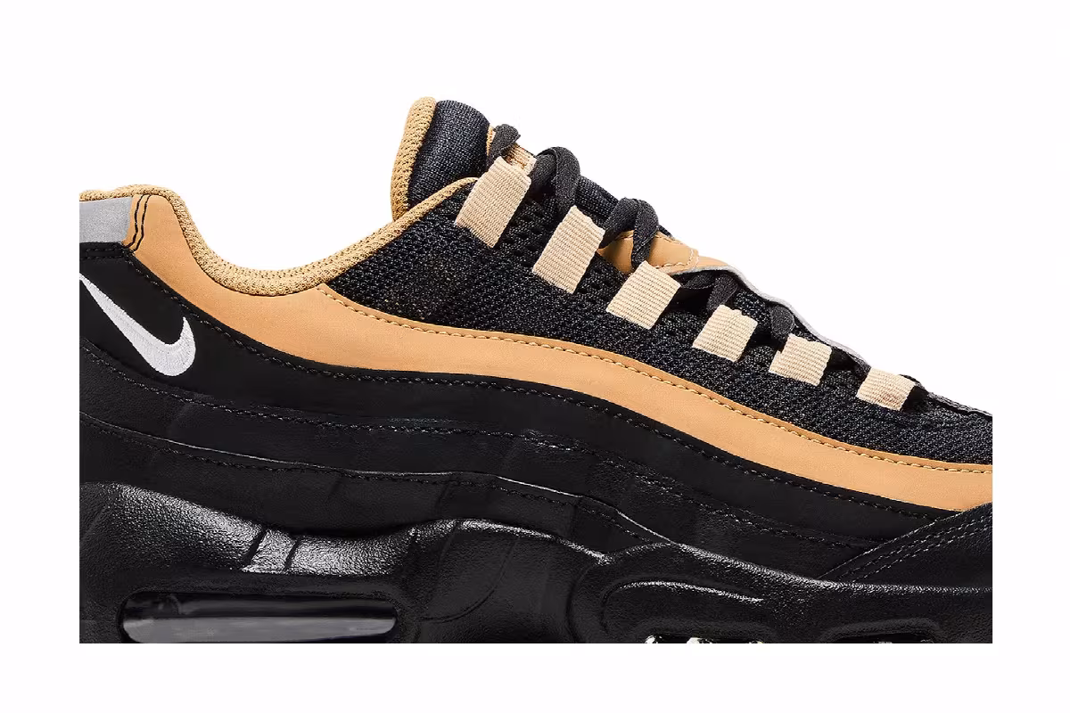 Nike Air Max 95 Recraft GS Black Elemental Gold, view 3