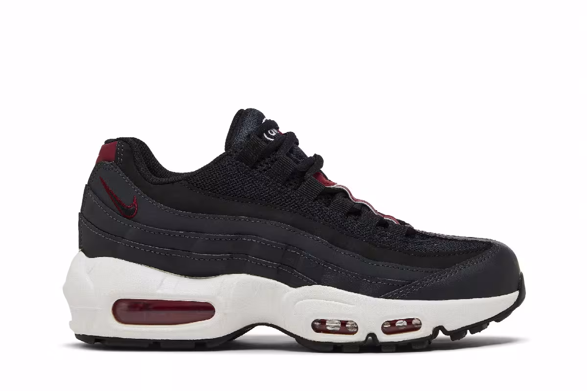 Nike Air Max 95 Recraft GS Anthracite Team Red, view 2