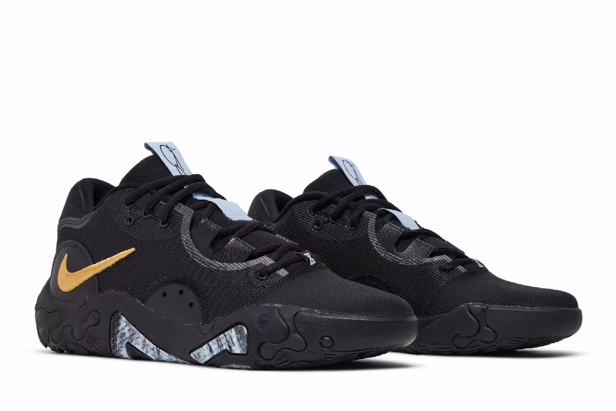 Nike PG 6 Black Metallic Gold, view 9