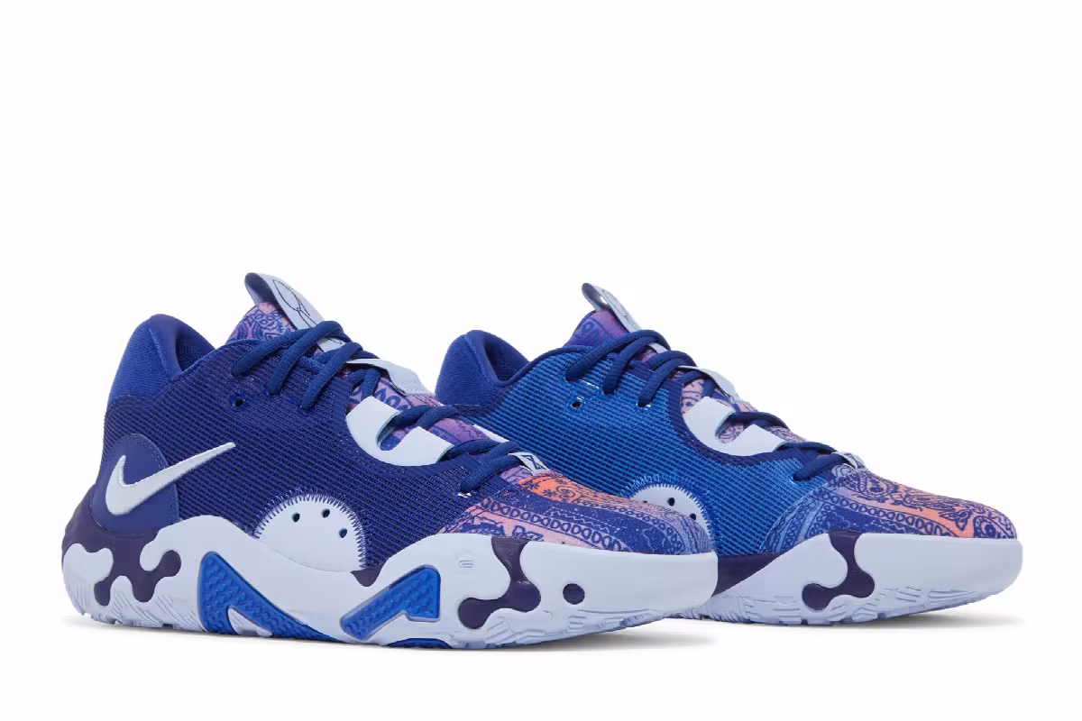 Nike PG 6 Blue Paisley, view 9