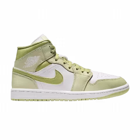 Air Jordan Wmns 1 Mid 'Olive Aura Lawn Coconut Milk Sail'