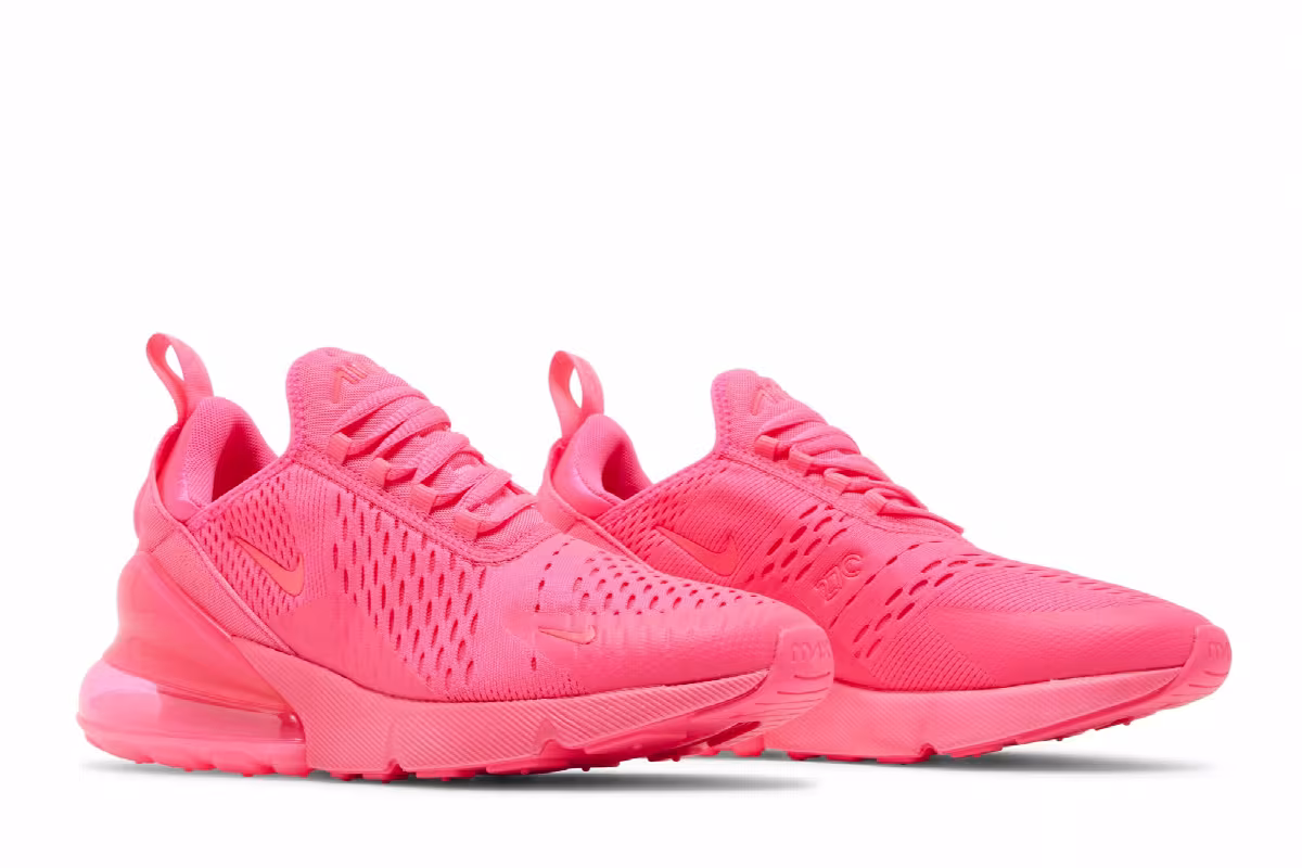 Nike Women's Air Max 270 Triple Pink, view 9