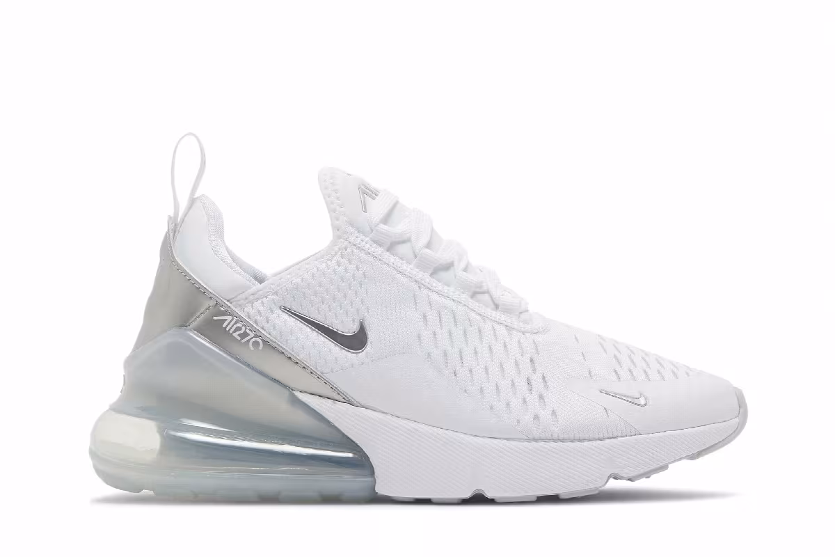 Nike Women's Air Max 270 White Pure Platinum, view 2