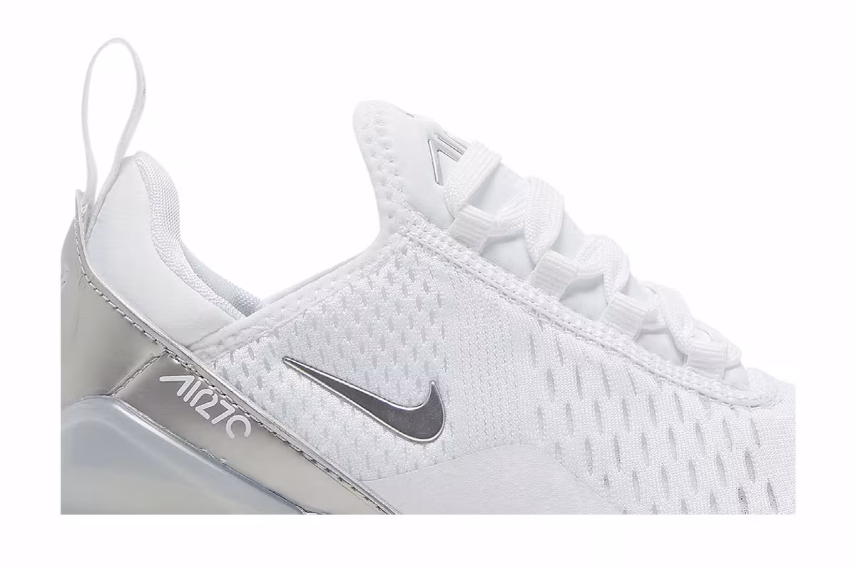 Nike Women's Air Max 270 White Pure Platinum, view 3