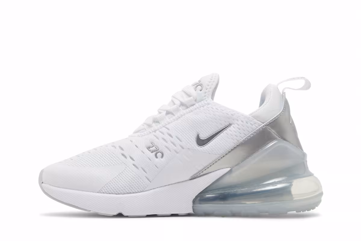 Nike Women's Air Max 270 White Pure Platinum, view 4
