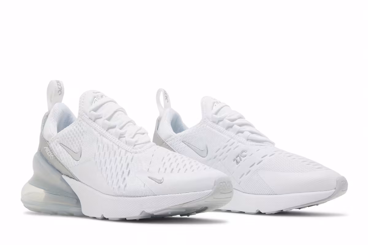 Nike Women's Air Max 270 White Pure Platinum, view 9