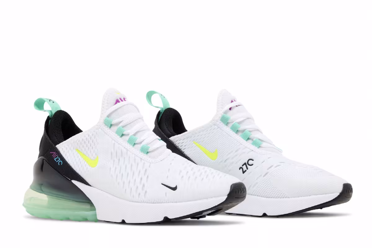 Nike Air Max 270 GS White Volt, view 9