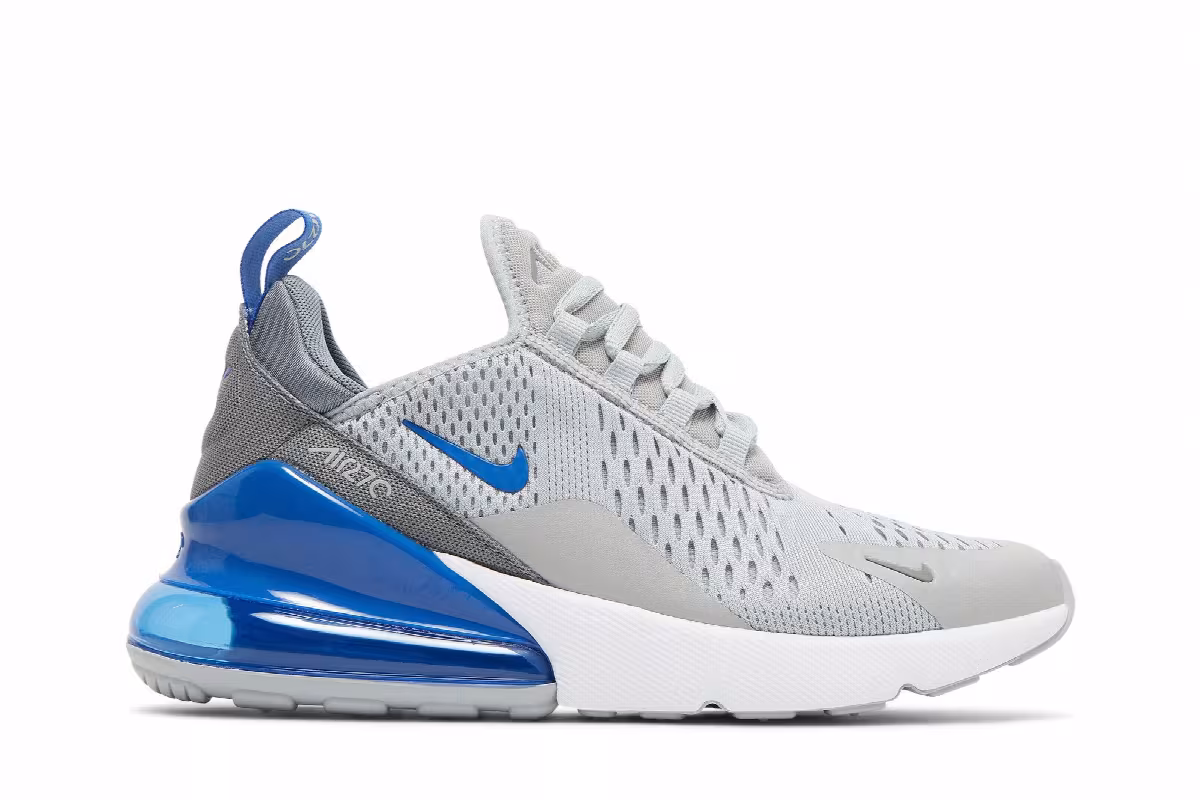 Nike Air Max 270 GS Light Smoke Grey Game Royal, view 2