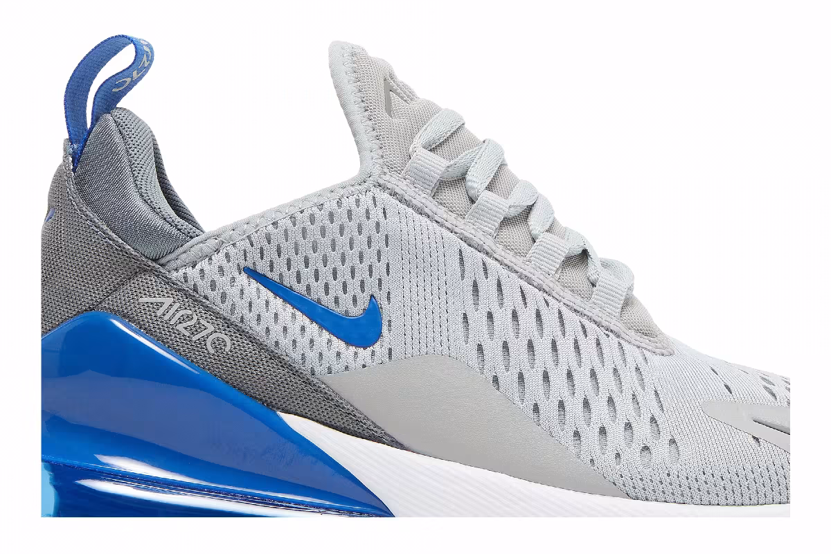 Nike Air Max 270 GS Light Smoke Grey Game Royal, view 3