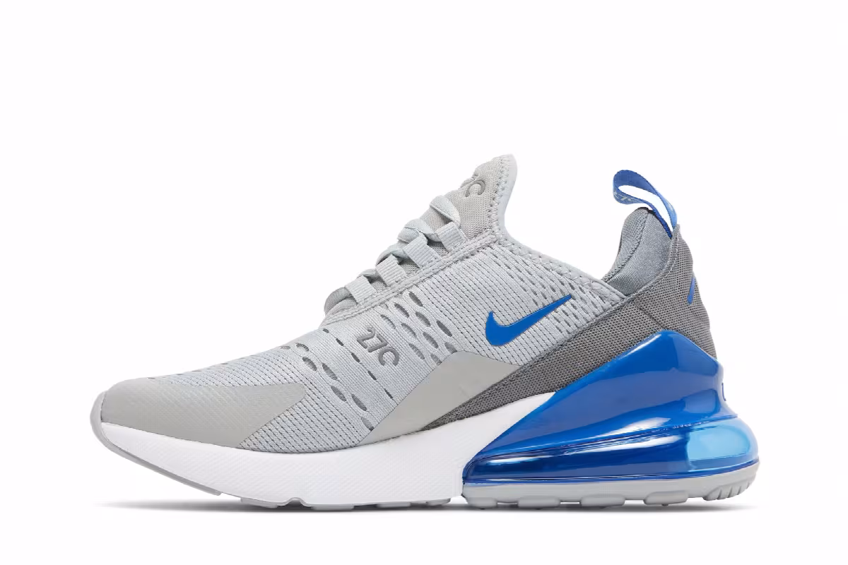 Nike Air Max 270 GS Light Smoke Grey Game Royal, view 4